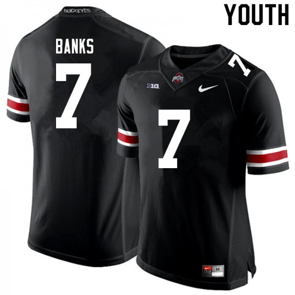 Ohio State Buckeyes #7 Sevyn Banks Youth Official Jersey Black